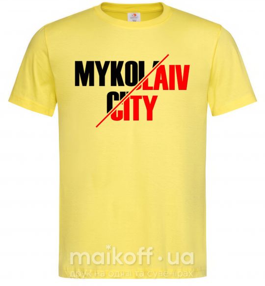 Мужская футболка Mykolaiv city Лимонный фото