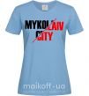Жіноча футболка Mykolaiv city Блакитний фото