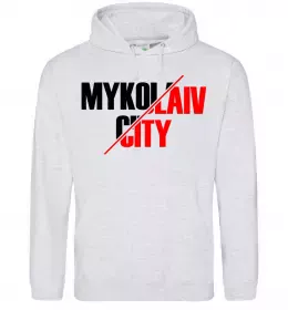 Чоловіча толстовка (худі) Mykolaiv city Сірий меланж фото