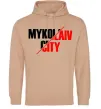 Чоловіча толстовка (худі) Mykolaiv city Пісочний фото