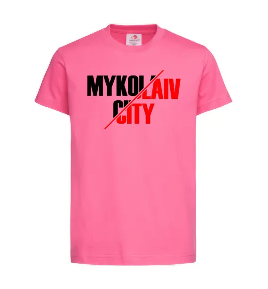 Дитяча футболка Mykolaiv city Яскраво-рожевий фото