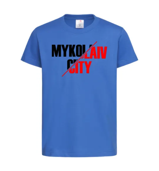 Дитяча футболка Mykolaiv city Яскраво-синій фото