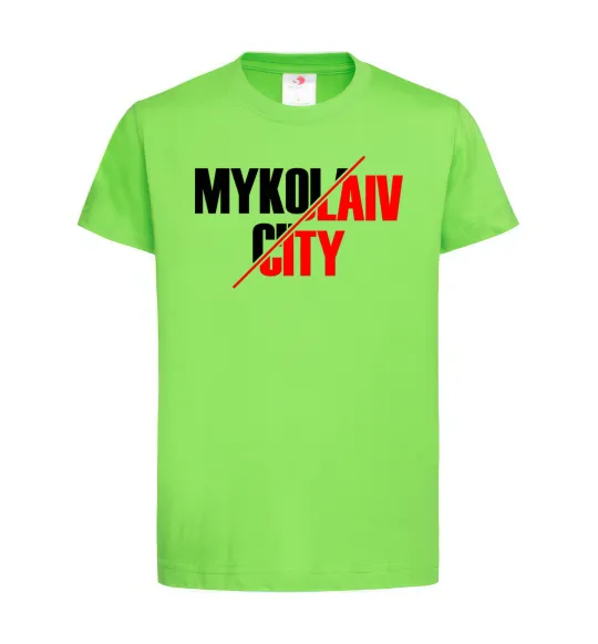 Дитяча футболка Mykolaiv city Лаймовий фото