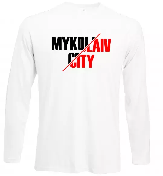 Лонгслів Mykolaiv city Білий фото