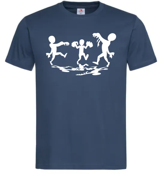 Мужская футболка Повстання зомбі Темно-синий фото