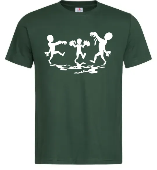 Мужская футболка Повстання зомбі Темно-зеленый фото