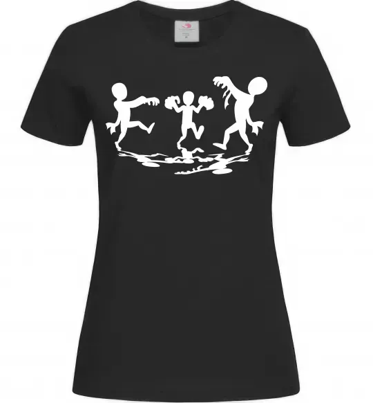 Женская футболка Повстання зомбі Черный фото