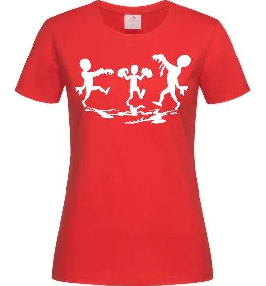 Женская футболка Повстання зомбі Красный фото