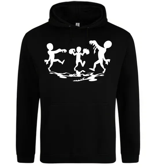 Чоловіча толстовка (худі) Повстання зомбі Чорний фото