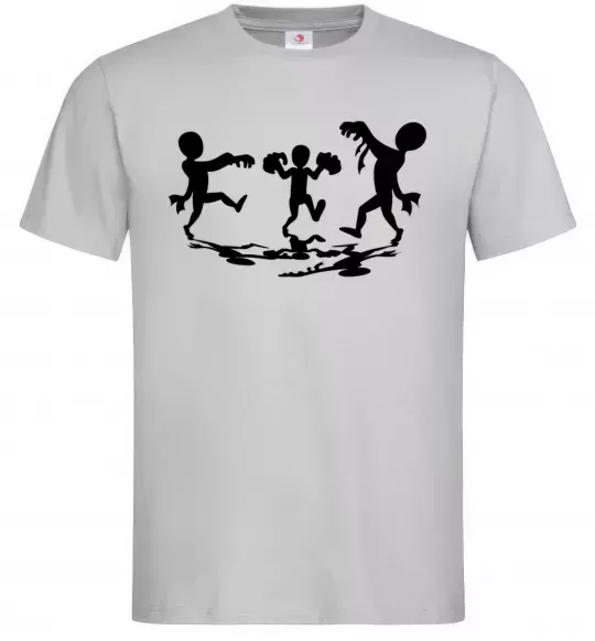 Мужская футболка Повстання зомбі Серый фото