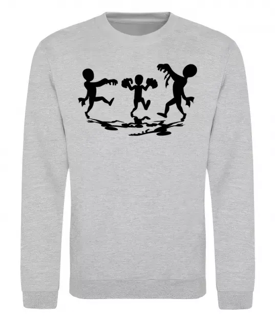 Свитшот Повстання зомбі Серый меланж фото