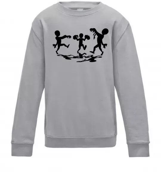 Дитячий світшот Повстання зомбі Сірий меланж фото