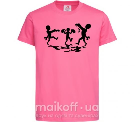 Детская футболка Восстание зомби Ярко-розовый фото