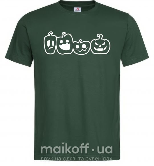 Мужская футболка Тыковки Темно-зеленый фото