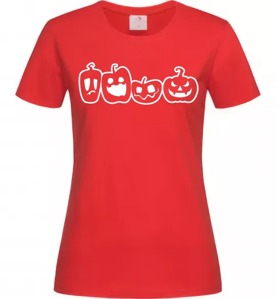 Женская футболка Тыковки Красный фото