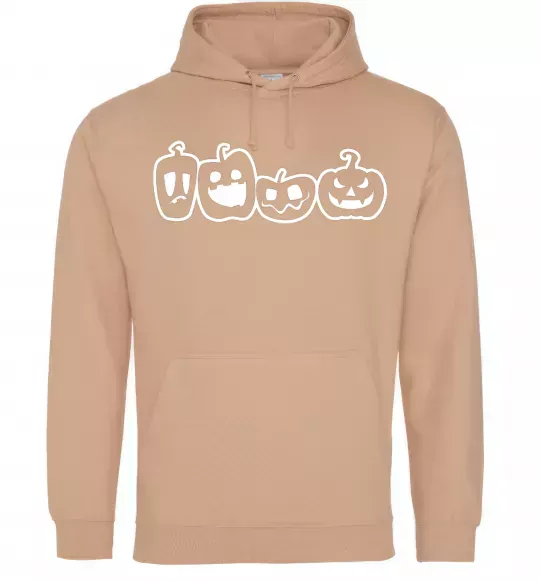 Женская толстовка (худи) Тыковки Песочный фото