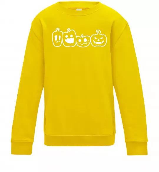 Детский Свитшот Тыковки Солнечно желтый фото