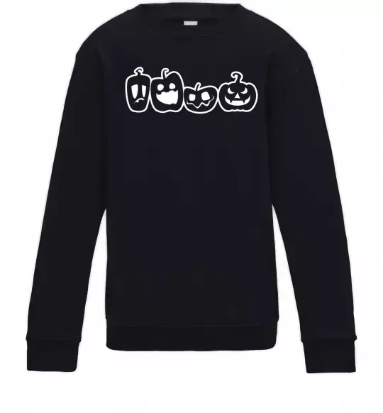 Детский Свитшот Тыковки Черный фото