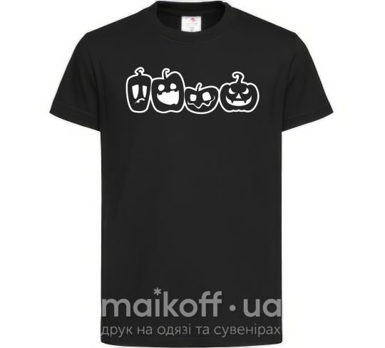 Детская футболка Тыковки Черный фото