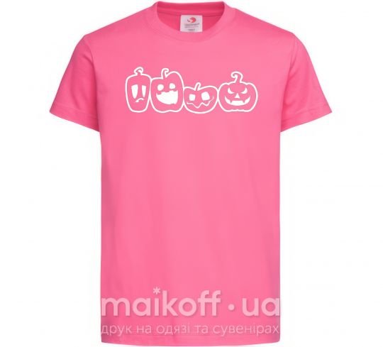 Детская футболка Тыковки Ярко-розовый фото