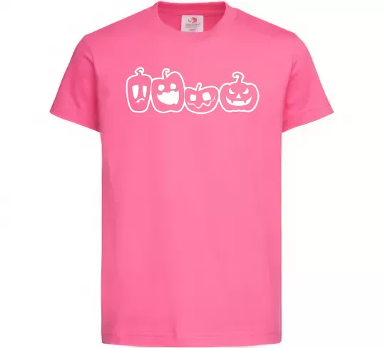 Детская футболка Тыковки Ярко-розовый фото