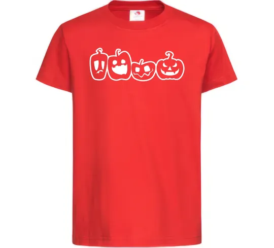 Детская футболка Тыковки Красный фото