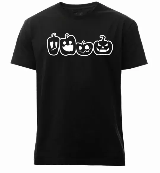 Мужская премиум футболка Тыковки Черный фото