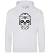 Чоловіча толстовка (худі) Череп чб Сірий меланж Чоловіча толстовка (худі) Череп чб Сірий меланж фото