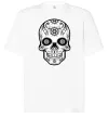 Футболка Оверсайз Череп чб Білий фото