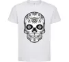 Дитяча футболка Череп чб Білий фото
