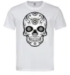 Мужская футболка Череп чб Белый фото