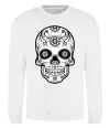 Свитшот Череп чб Белый Свитшот Череп чб Белый фото