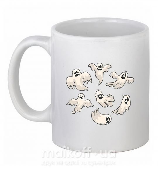 Чашка керамічна Привидения Білий фото