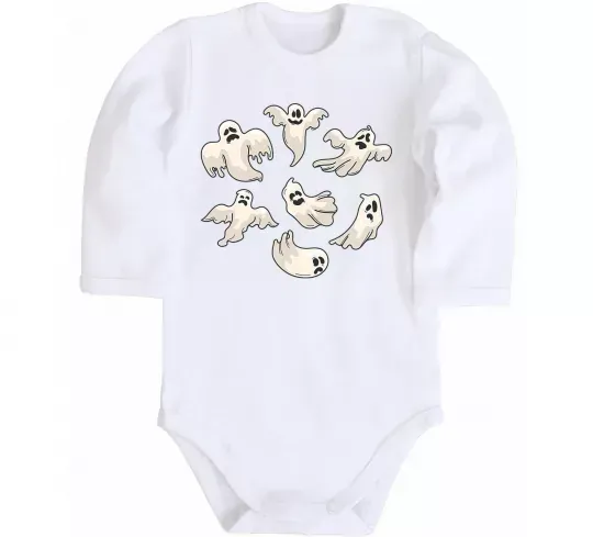 Детский боди Привидения Белый фото