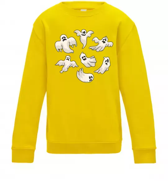 Детский Свитшот Привидения Солнечно желтый фото
