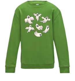 Детский Свитшот Привидения Лаймовый фото