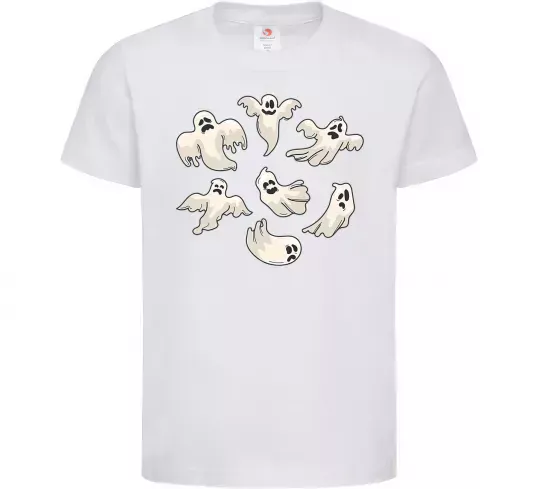 Детская футболка Привидения Белый фото