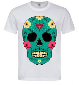 Чоловіча футболка Череп бирюзовый