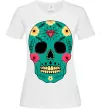 Жіноча футболка Череп бирюзовый Білий Жіноча футболка Череп бирюзовый Білий фото