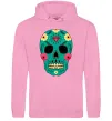 Чоловіча толстовка (худі) Череп бирюзовый Рожевий Чоловіча толстовка (худі) Череп бирюзовый Рожевий фото