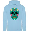 Чоловіча толстовка (худі) Череп бирюзовый Блакитний Чоловіча толстовка (худі) Череп бирюзовый Блакитний фото