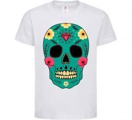 Дитяча футболка Череп бирюзовый Дитяча футболка Череп бирюзовый
