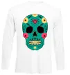 Лонгслів Череп бирюзовый Білий Лонгслів Череп бирюзовый Білий фото