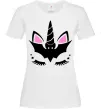 Женская футболка Bat unicorn Белый фото