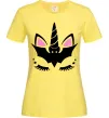 Женская футболка Bat unicorn Лимонный фото