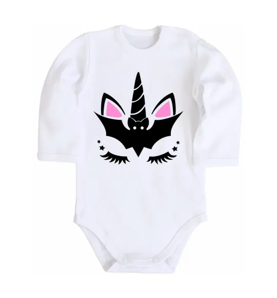 Дитячий бодік Bat unicorn Білий фото