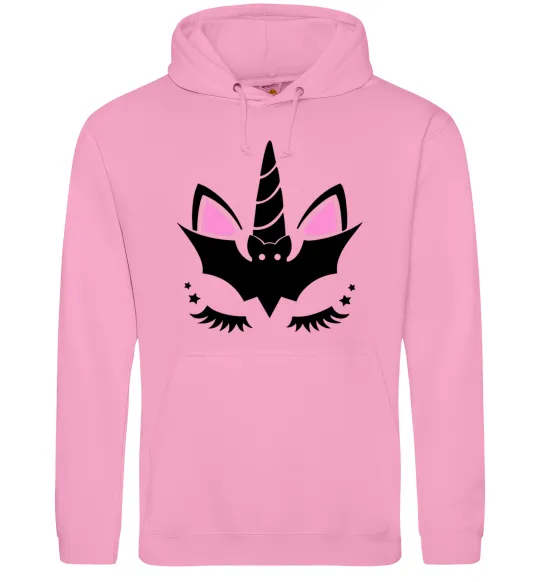 Женская толстовка (худи) Bat unicorn Розовый фото