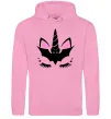 Женская толстовка (худи) Bat unicorn Розовый фото