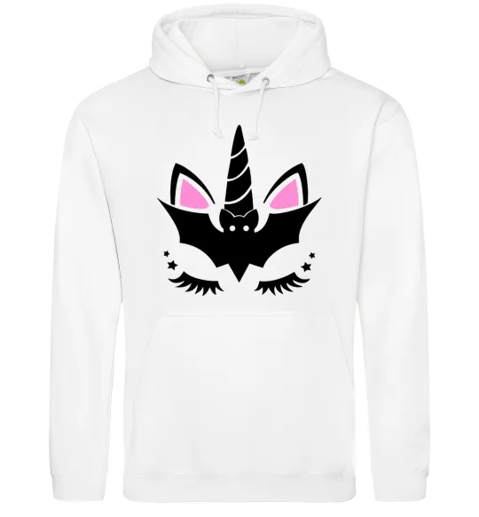 Жіноча толстовка (худі) Bat unicorn Білий фото