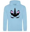 Женская толстовка (худи) Bat unicorn Голубой фото